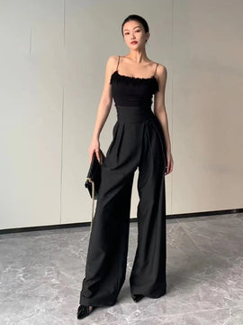 Fashion Drooping Wide-Leg Pants