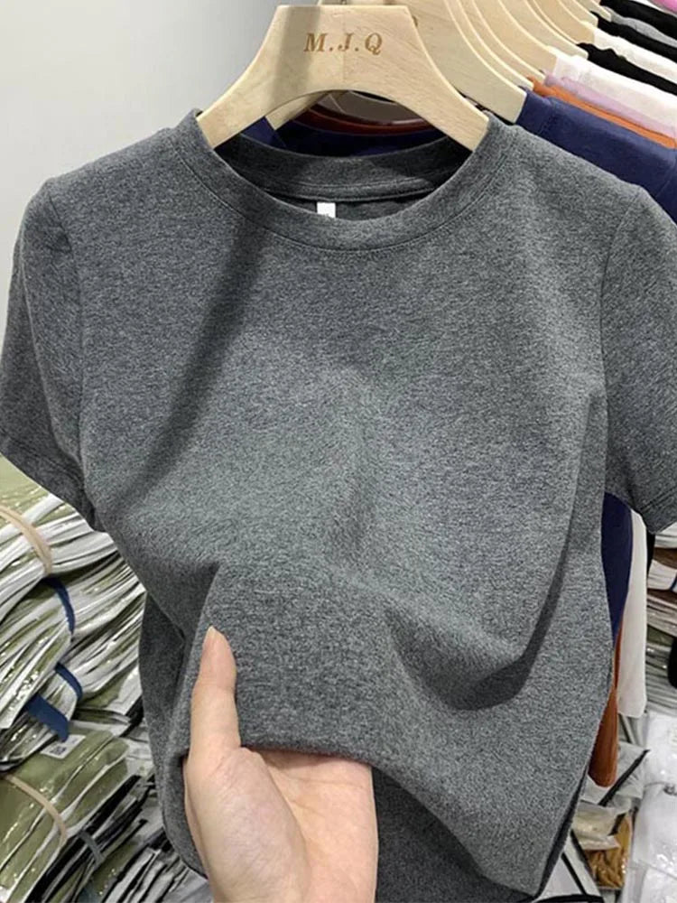Women’s Casual Short Sleeve Tee Cotton Blend Top