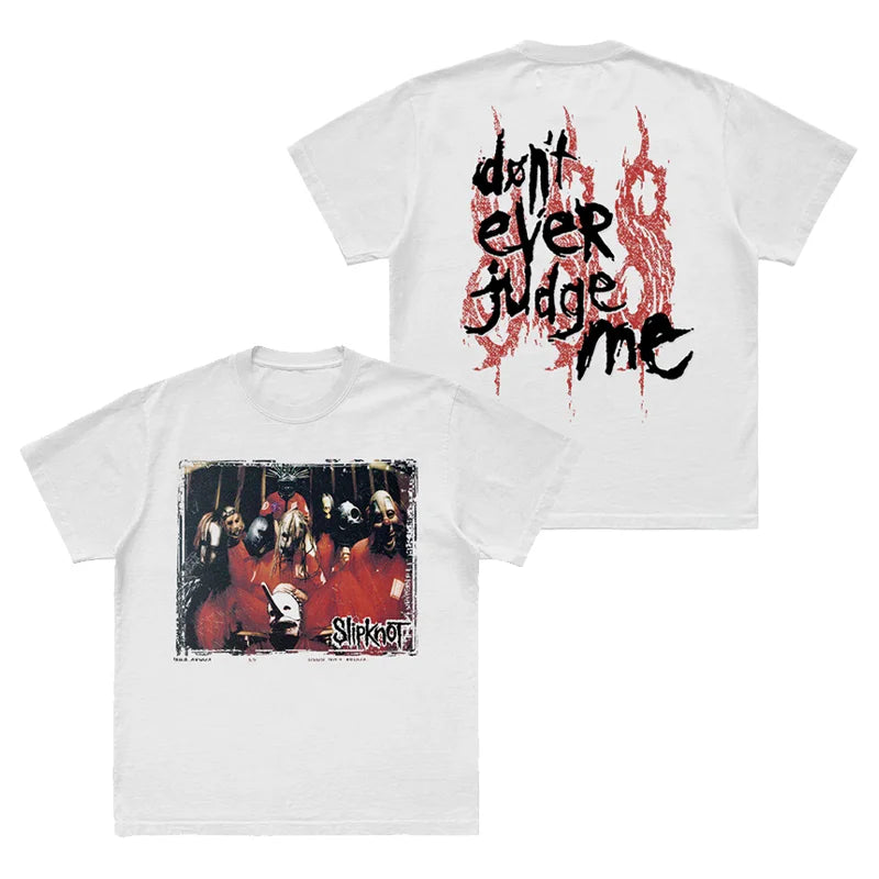 Gothic Band Graphic T-Shirt 100% Cotton Streetwear Top