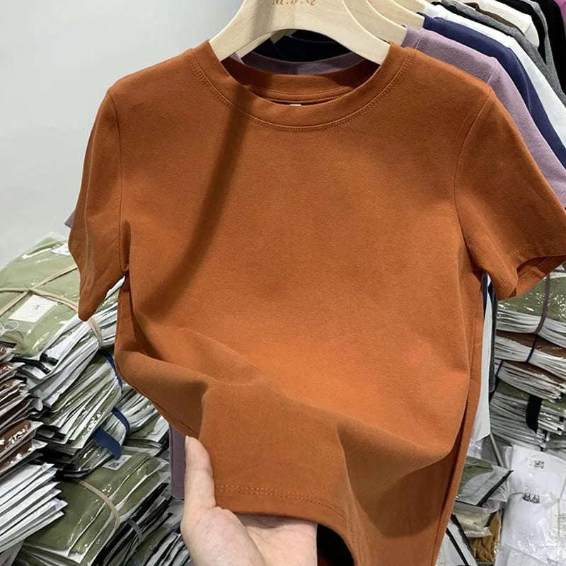 Women’s Casual Short Sleeve Tee Cotton Blend Top