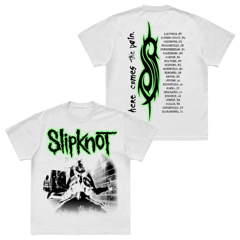 Gothic Band Graphic T-Shirt 100% Cotton Streetwear Top