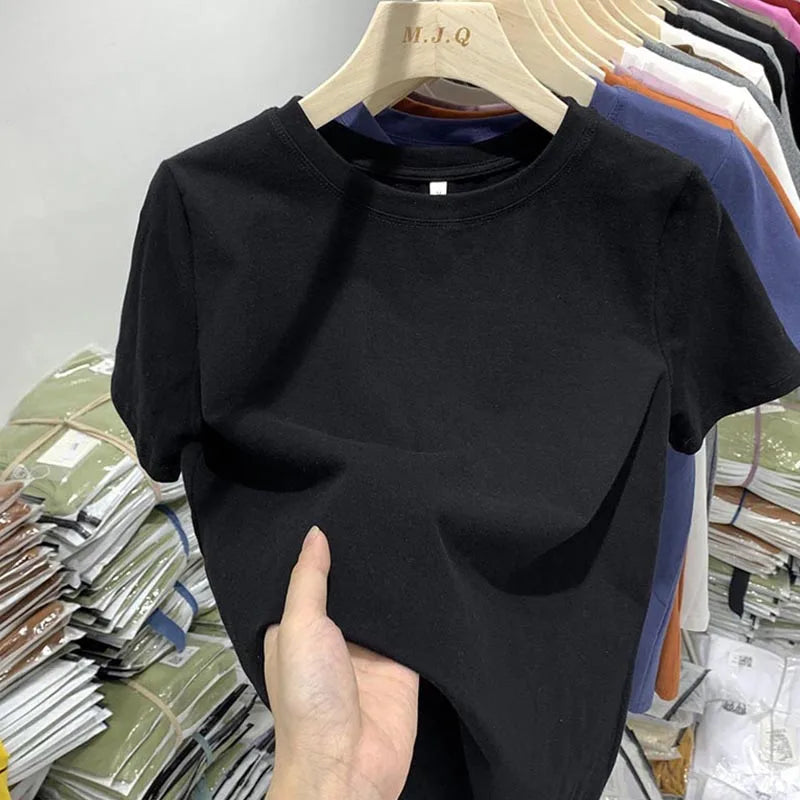 Women’s Casual Short Sleeve Tee Cotton Blend Top