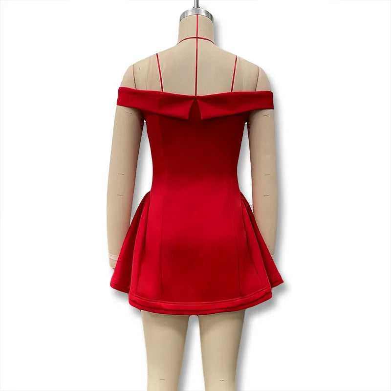 Women's Clothing 2025 Autumn New Arrival Contrast Color Design Sexy Tube Top Slim Fit Ruffle Dress Vestidos De Mujer