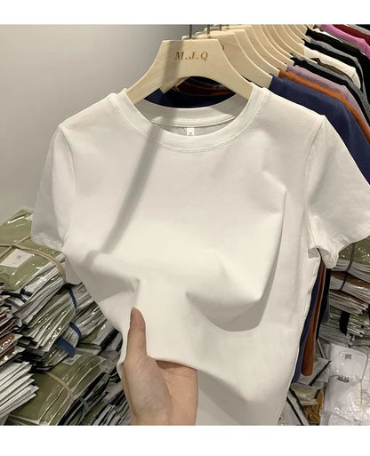 Women’s Casual Short Sleeve Tee Cotton Blend Top