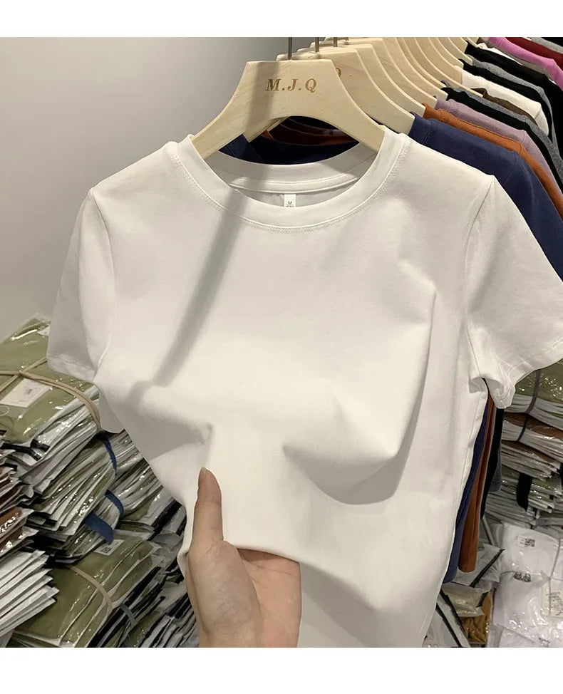 Women’s Casual Short Sleeve Tee Cotton Blend Top