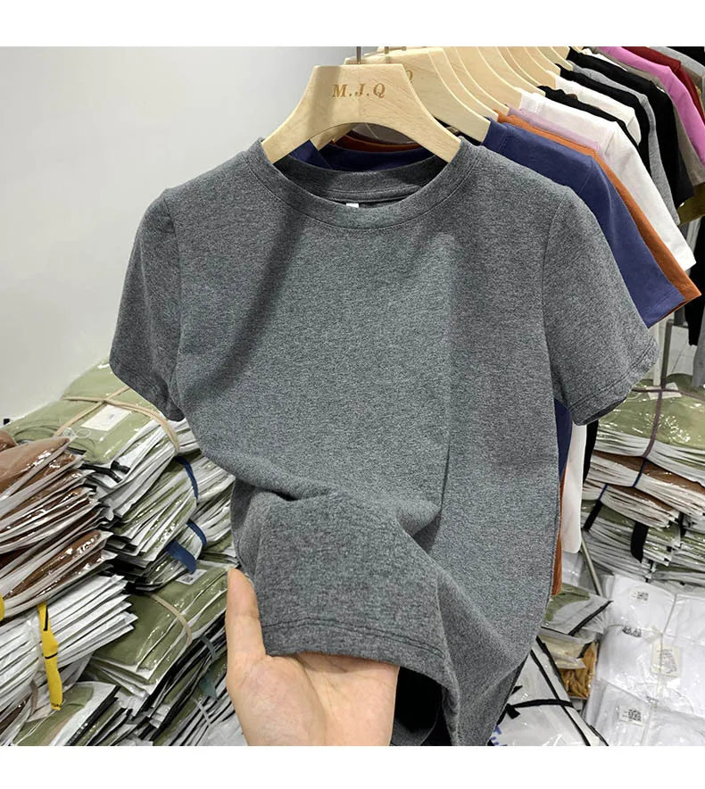Women’s Casual Short Sleeve Tee Cotton Blend Top