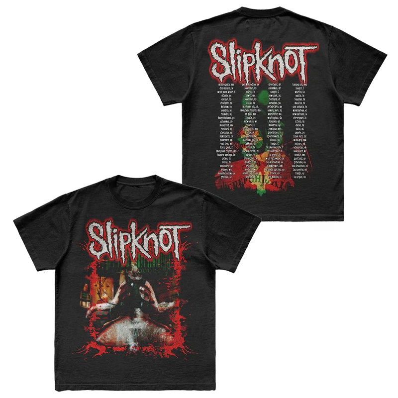 Gothic Band Graphic T-Shirt 100% Cotton Streetwear Top