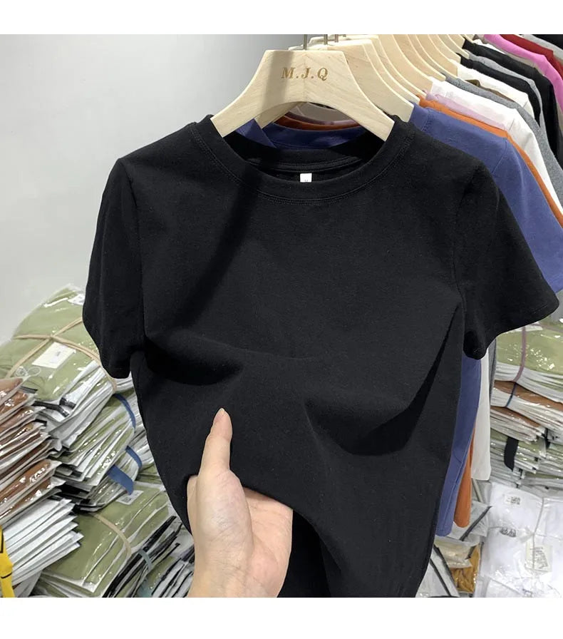 Women’s Casual Short Sleeve Tee Cotton Blend Top