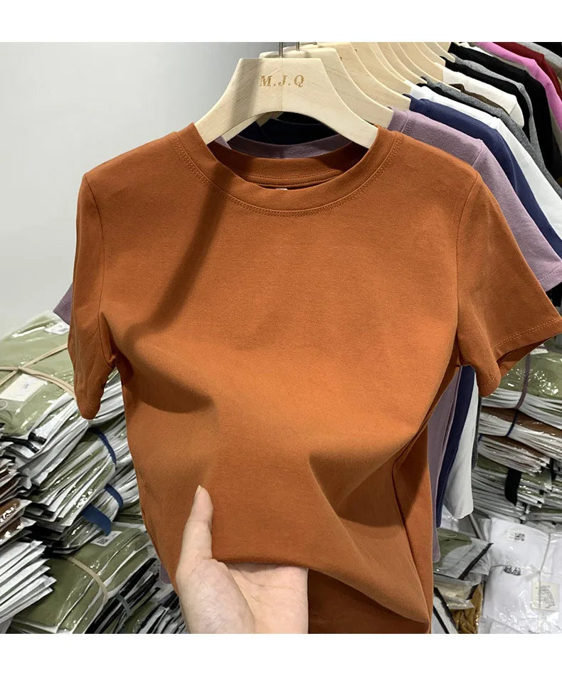 Women’s Casual Short Sleeve Tee Cotton Blend Top