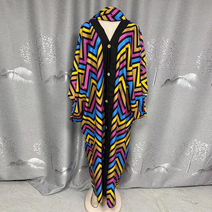 Women's clothing 2026 autumn new style sweet and fresh striped V-neck batsleeves loose large-size dress long dress