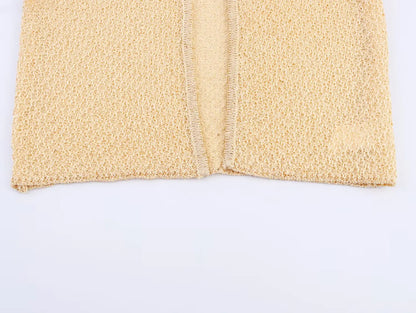 Women's Clothing 2025 New Style European And American Fashion Simple Pearl Decoration Knitted Top Knitted Vest