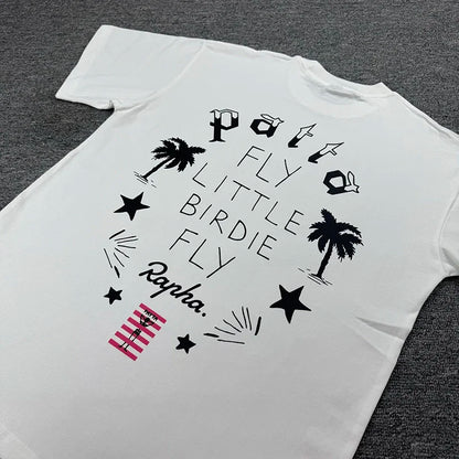 New Arrival Patta Tshirt American Street Style with Palm Tree Star Print Man Short Sleeve Tops