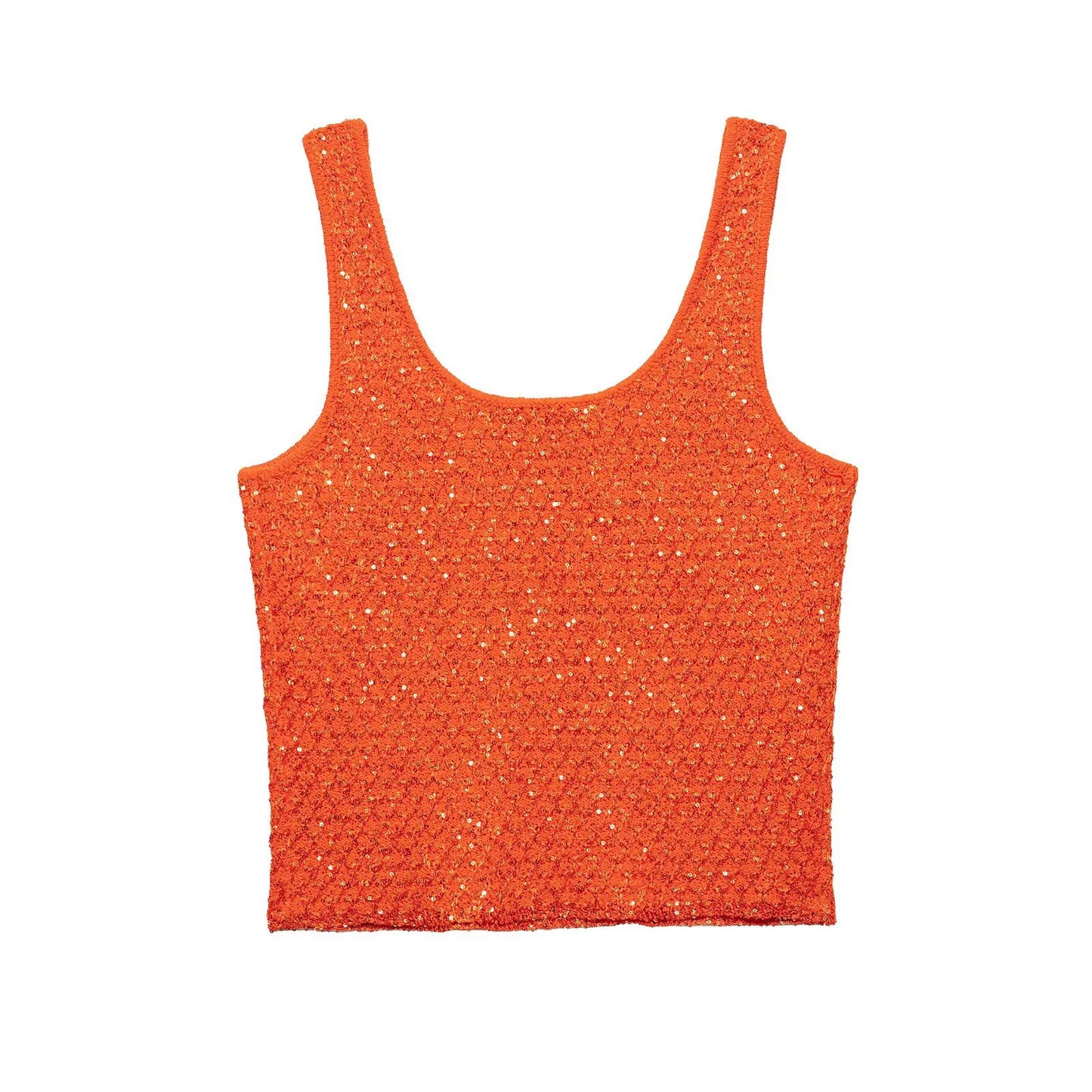 Women's Clothing 2025 New Style European And American Fashion Simple Pearl Decoration Knitted Top Knitted Vest