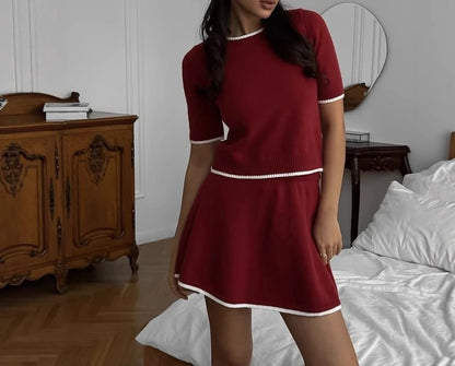 2025 New Women's Clothing Sets - Elegant Blouses Short Skirts and Knitted Tops