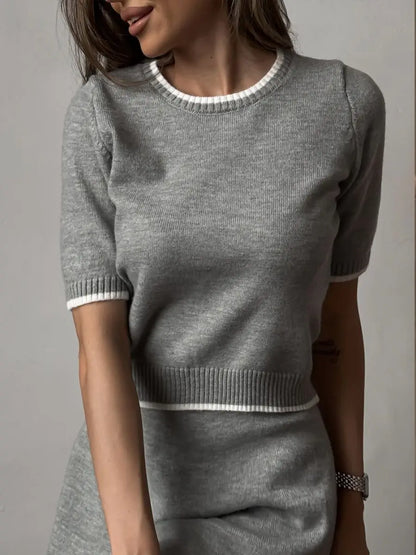 2025 New Women's Clothing Sets - Elegant Blouses Short Skirts and Knitted Tops