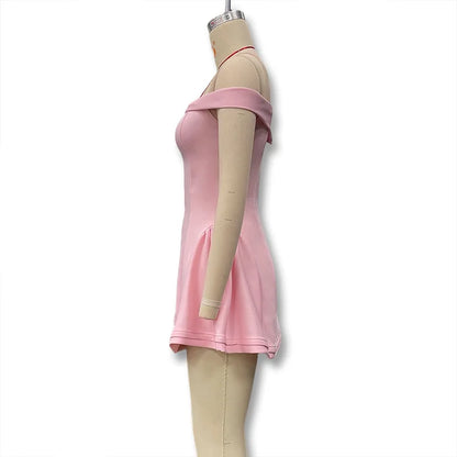 Women's Clothing 2025 Autumn New Arrival Contrast Color Design Sexy Tube Top Slim Fit Ruffle Dress Vestidos De Mujer