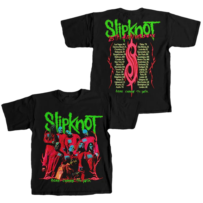 Gothic Band Graphic T-Shirt 100% Cotton Streetwear Top