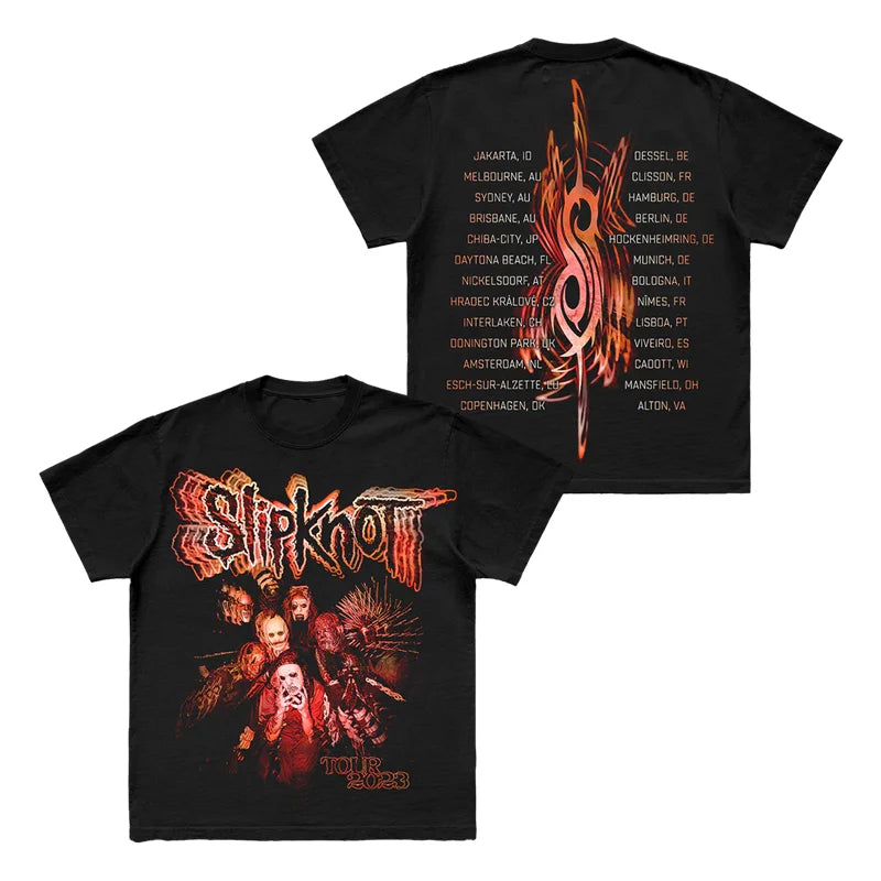 Gothic Band Graphic T-Shirt 100% Cotton Streetwear Top