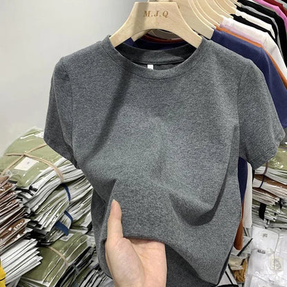 Women’s Casual Short Sleeve Tee Cotton Blend Top