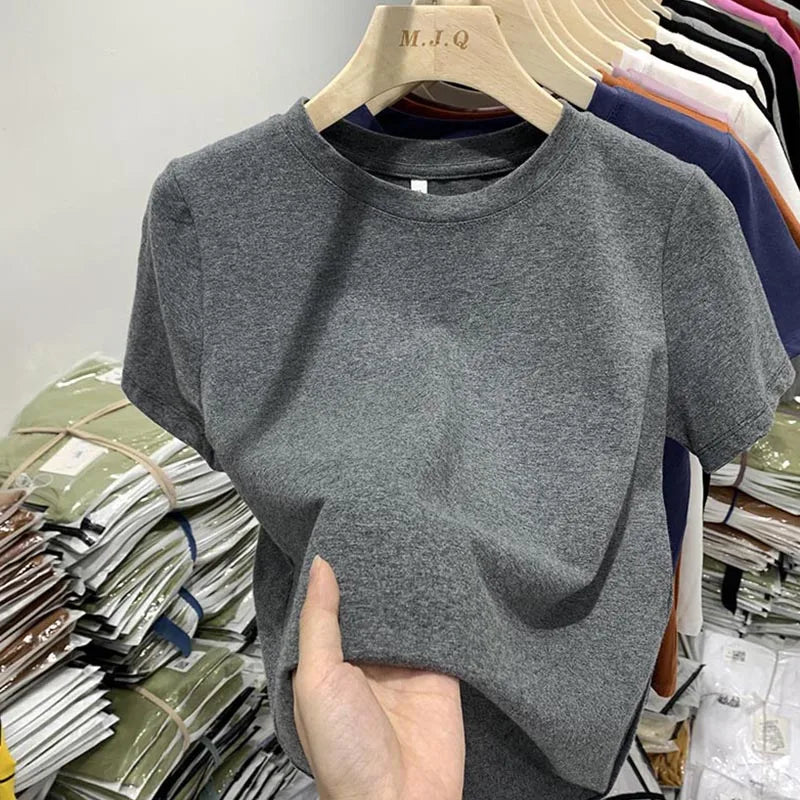 Women’s Casual Short Sleeve Tee Cotton Blend Top